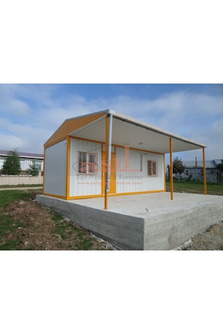 21M² 1+1 Çatı+Verandalı Dış Sac İç Pvc Kaplamalı Konut Konteyner
