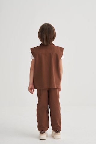 Cigit Gabardin Yelek 2-7 Yaş Kahve Kahve