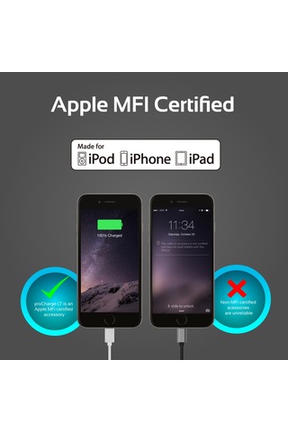 Promate Iphone Lightning Araç Çakmak Şarj Cihazı MFI Onaylı Beyaz
