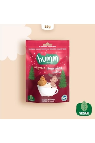 Organik Zencefilli Ve Tarçınlı Vegan Kurabiye 55 Gr