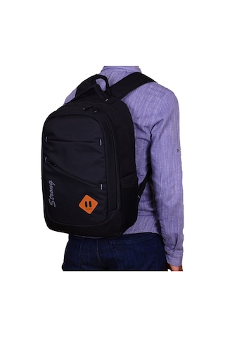 Sr-09 Unisex Okul Ve Seyahat Çantası Sırt Çantası Siyah
