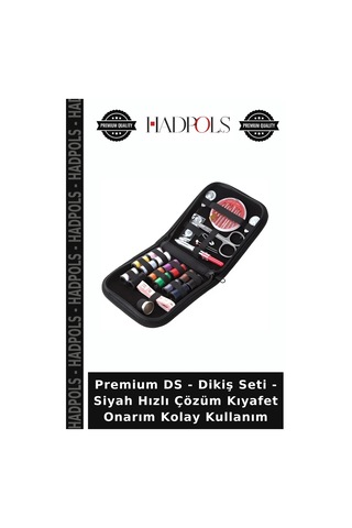Premium Ds - Dikiş Seti - Siyah Hızlı Çözüm Kıyafet Onarım Kolay Kullanım