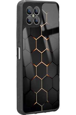 Omix X600 Yellow Carbon Tasarımlı Glossy Telefon Kılıfı Siyah