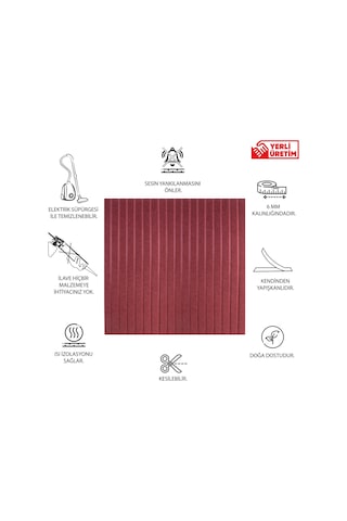 Tink Akustik Ve Dekoratif Lambiri Desenli Keçe Panel 2adet/0,81m² Brd