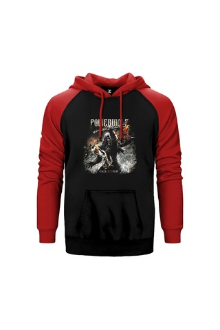 Powerwolf Call Of The Wild Kırmızı Renk Reglan Kol Kapşonlu Sweatshirt Kırmızı