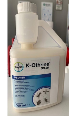 K Othrıne Bayer 500 Ml K-Othrine Sc 50 Kokusuz Bit Pire Hamamböceği Kene Tahtakurusu Ilacı