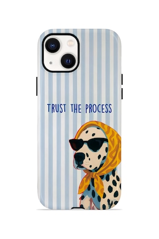Apple iPhone Uyumlu 15 Vorian Çift Katmanlı Magsafe Kılıf Trust The Process Dalmatian