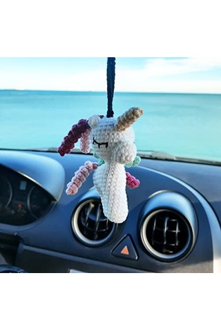 Sevimli Unicorn, El Yapımı Araba Dikiz Aynası Süsü, Oto si