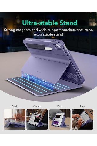 Apple Uyumlu iPad Pro 11 M5 M2-4.nesil M4-7. Nesil 2024 Shift Manyetik Kılıf Kapaklı Kılıf