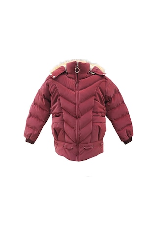 Life For Moda Kız Çocuk İçi Peluş Astarlı Çıkarılabilir Kapüşonlu Su Geçirmez Mont Kaban 3020 Bordo