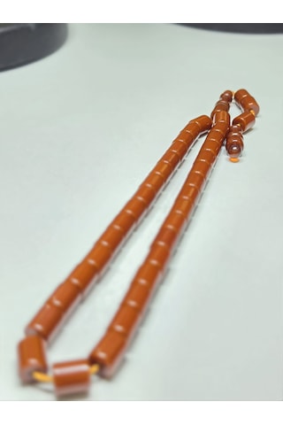 Muhammed Azazi Usta İşçilikli Sıkma Kehribar Tesbih Kesme Kesim 96588592