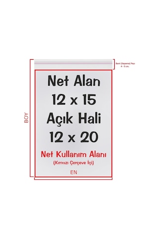 Carpcorn Şeffaf Bantlı Yapışkanlı Opp Jelatin Poşet 250 Adet 12 x 15 + 5 CM
