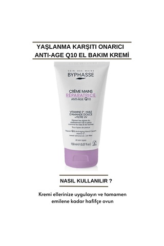 Byphasse Anti-Age Q10 Yaşlanma Karşıtı Onarıcı El Kremi 150 ML