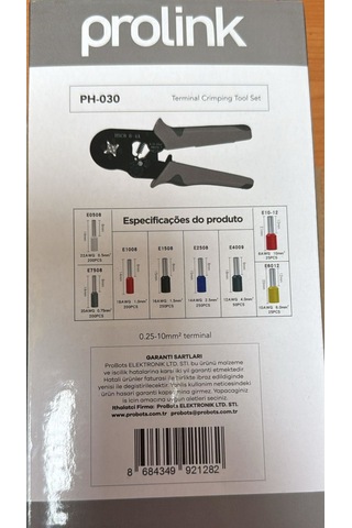 Prolink Ph-030 Yüksük Sıkma Pensesi+yüksük Seti 1200 Adet