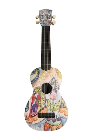 Soprano Ukulele Balık Desenli Kapak