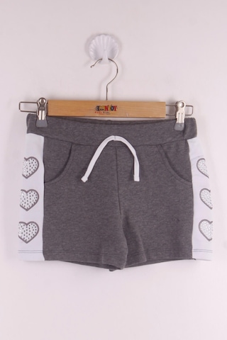 Toontoy Kız Çocuk Kalp Nakışlı Şort Antrasit Melanj