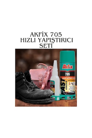 705 Hızlı Yapıştırıcı Seti 400ml + 100gr Büyük Boy Aktivatörlü Mdf Kit Profesyonel Hızlı Yapıştırıcı