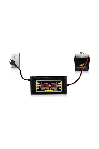Moly 12v 6a Akıllı Araba Akü Şarj Cihazı - 110-240v, 3 Aşamalı Pwm, Lcd, Avrupa Şarjı - 1206d+