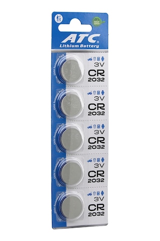 Cr2032 Lityum Düğme Pil 3v 5 Adet