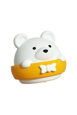 Fastbuy Sevimli Ayı Şekilli Led Duvar Lambası, Uzaktan Kumandalı, Beyaz Beyaz