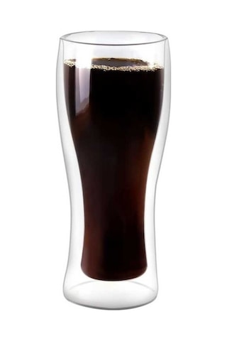 Çift Camlı Bardak Çift Cidarlı Cam Bardak 420 Ml Şeffaf