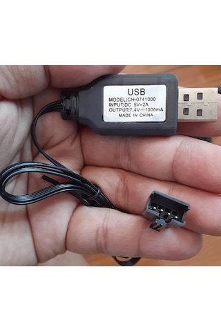 7.4v 4 Pin Lityum Pil Usb Şarj Kablosu Jst Sm-4p Soket Lipo Batarya Araba Oyuncak Rc Quadcopter Dron