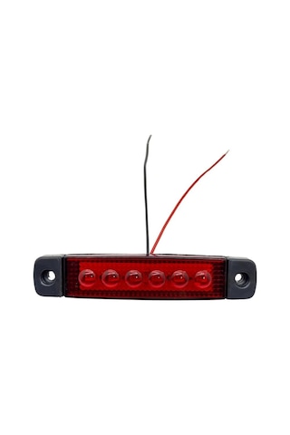 12v-24v Parmak Lamba 6-ledli Kırmızı 95 19 Mm