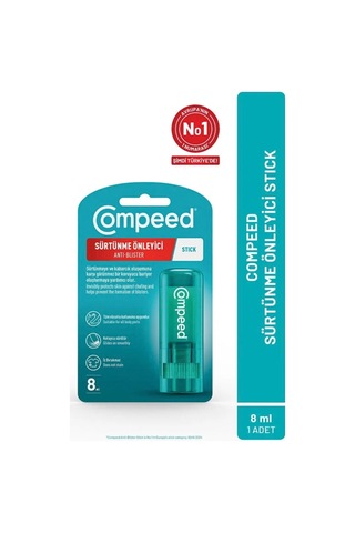 Sürtünme Ve Kabarcık Önleyici Ayak Ve Vücut İçin Stick 8 Ml Su Toplaması Karşıtı X3 Adet