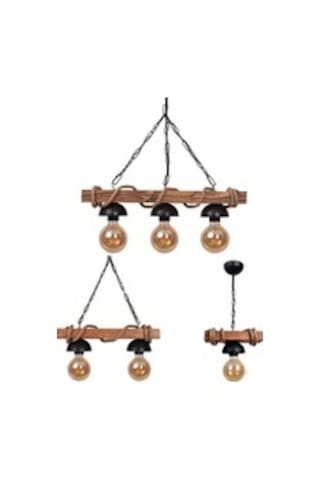 Vedemo Rustik Nigrum Halatlı Ahşap Avize (222435457)