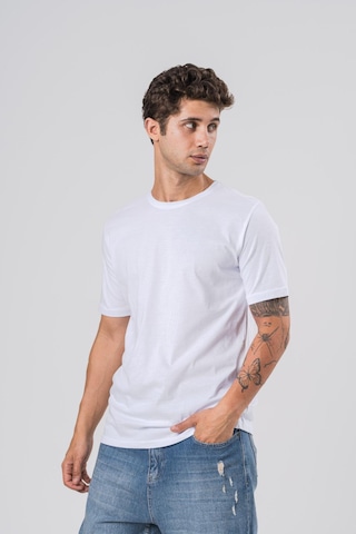 Coal City Erkek Beyaz Oversize %100 Pamuk Basic T-shirt