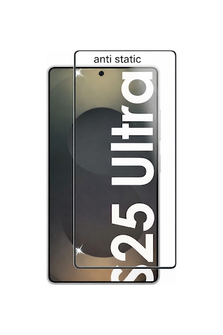 Samsung Uyumlu S25 Ultra Anti Statik Ekran Koruyucu Toz Tutmayan Kırılmaz Cam