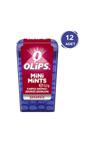 Olips Mini Mints Şekersiz Karpuz Aromalı Şekerleme 12 x 12.5 G