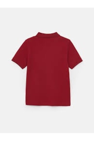 Waynap Unisex Lakos Polo Yaka Okul Tshirt Bordo