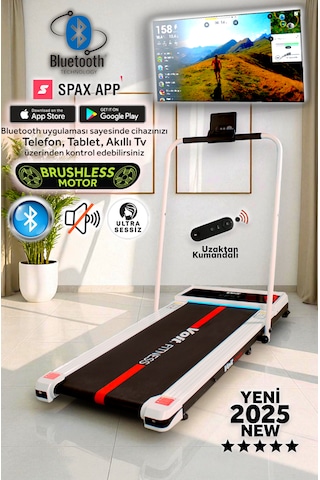 Voit Powerfit Uzaktan Kumandalı Koşu Bandı Katlanabilir Işıklı 12 KM Hız (Manuel Eğim Ayarlı)