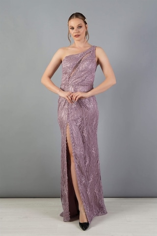 Carmen Kadın Dantel Göğüs Detaylı Yırtmaçlı Abiye 5815569 Lila Lila