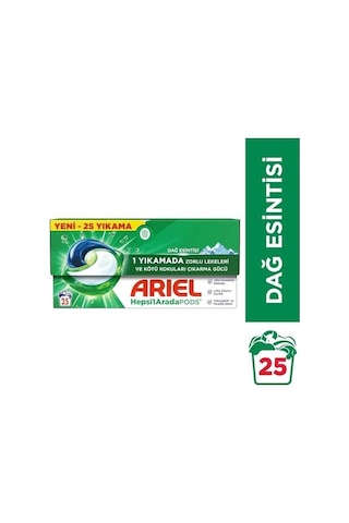 Ariel Hepsi1arada Pods Kapsül Çamaşır Deterjanı Beyazlar Ve Renkliler 25 Yıkama 3 Paketi