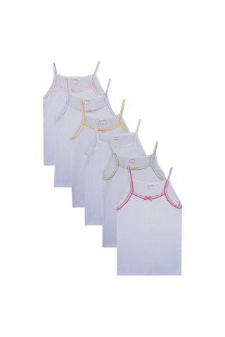 Seher Yıldızı İp Askılı Kız Çocuk Atlet 12 Li Paket 001