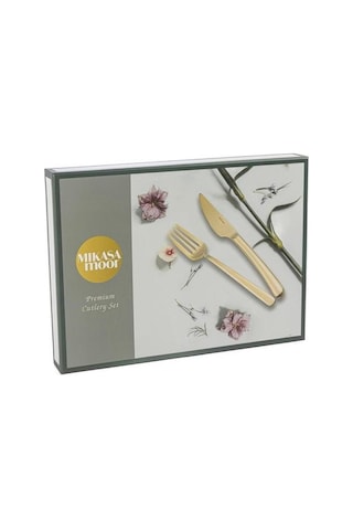 Mikasa Moor Dolce 30 Parça Çatal Kaşık Bıçak Seti Altın