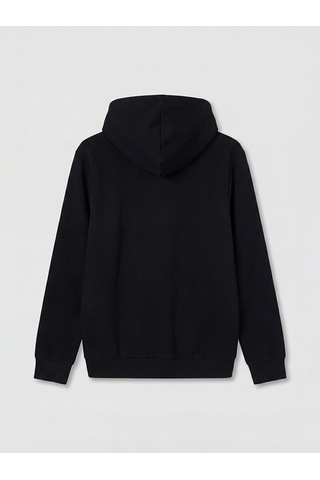 Lcwaıkıkı Classic Siyah Kapüşonlu Erkek Fermuarlı Sweatshirt