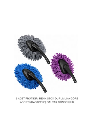 Carub Mikrofiber Toz Alma Fırçası Araç İçi Çok Amaçlı Saplı Yumuşak Kıllı Toz Gideren Detay Temizleyici Fırça Br0922581