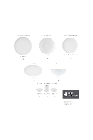 Karaca  Red Carpet Collection Stream Bone Merope 53 Parça 12 Kişilik Yemek Takımı Gold