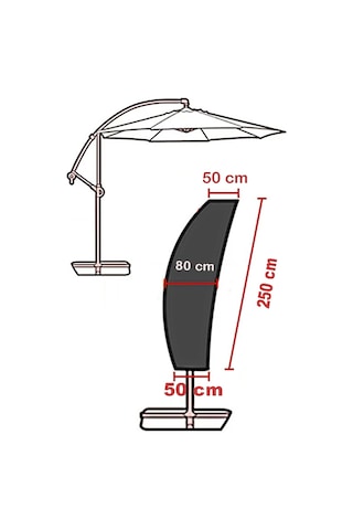 Banana Gri Muz Ampul Şemsiye Su Geçirmez Koruma Örtüsü Fermuarlı Bahçe Çadırı Yağmur Koruma Kılıfı