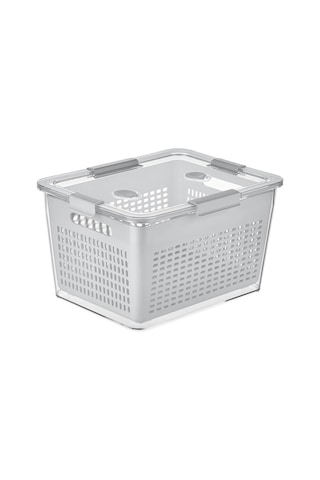 Selka Home - Lavin 7 Litre Açık Gri Saklama Kabı Sku: Smg8690010217288