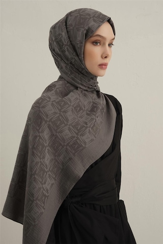 Armine Lyocell Naia Kare Monogram Şal 6 18 Füme