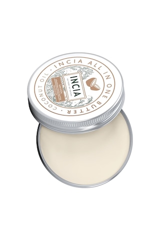 INCIA %100 Doğal Tüm Vücut İçin Butter Yoğun Nemlendirici Krem Hindistan Cevizli Organik Vegan 50 ML