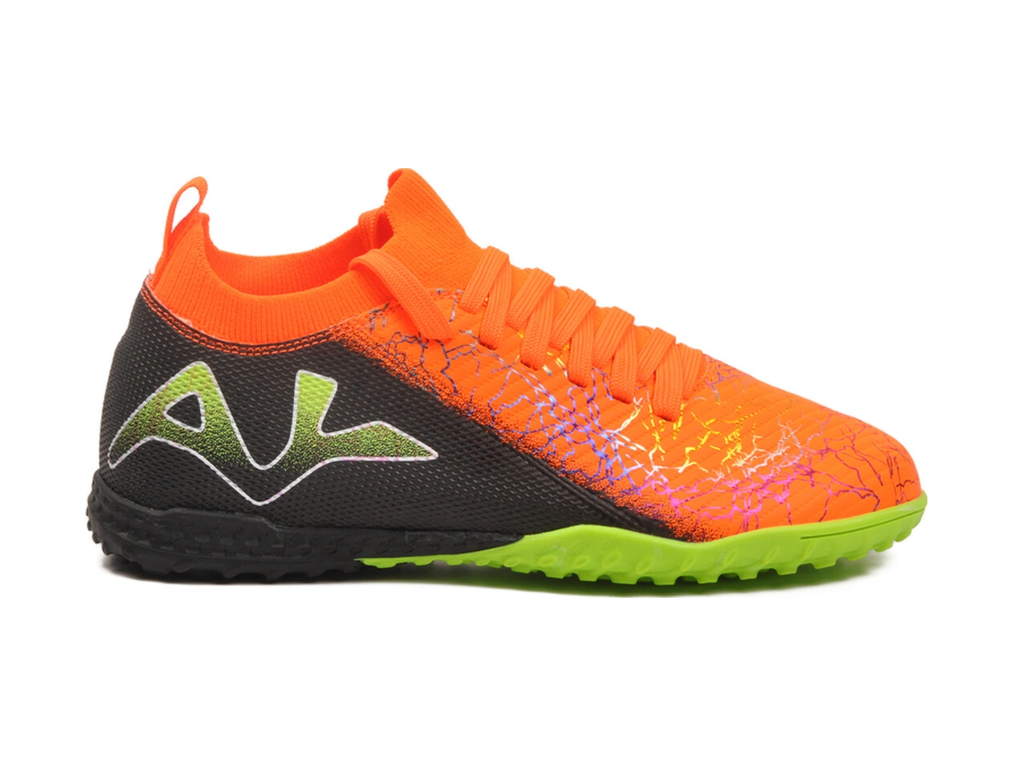 Turuncu Siyah Bilekten Lastikli Unisex Halı Saha Ayakkabısı Gh-252-153 G Neon Turuncu-siyah