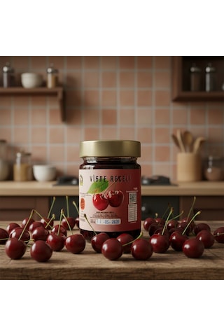 400 Gr %65 Meyveli Doğal Vişne Reçeli