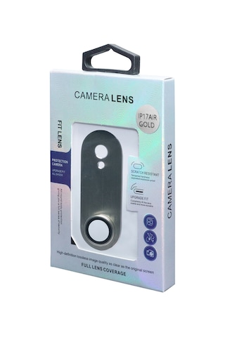 Apple iPhone Uyumlu 17 Air İçin Ipg Prolens Tam Kamera Lens Koruma, Çerçeveli Tek Gövde Kamera Lens Koruması Altın