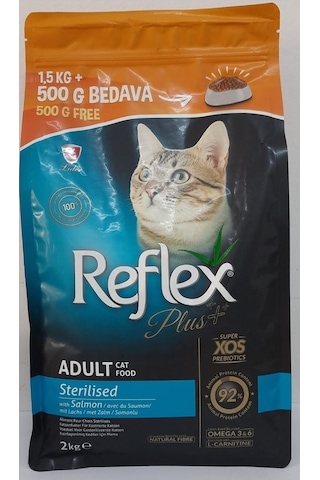 Reflex Plus Somonlu Kısırlaştırılmış Yetişkin Kedi Maması 2 KG