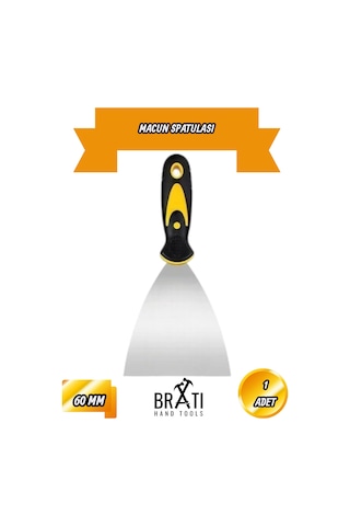 Profesyonel Macun Spatulası 60 Mm Dayanıklı Esnek Yapı Tamir Sıva Alçı Yüzey Düzeltme El Aleti 6 Cm